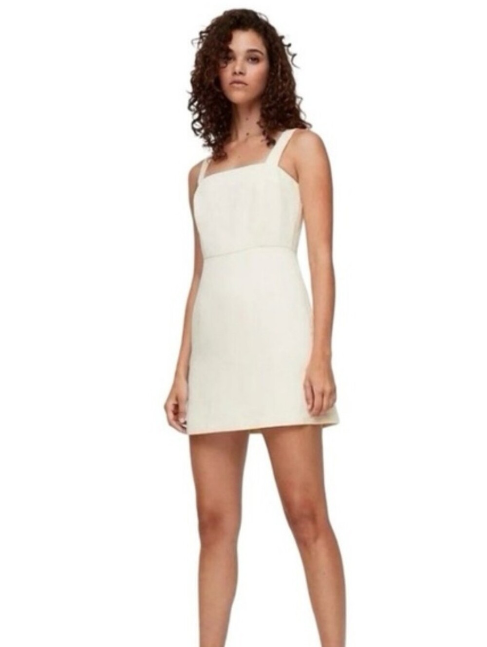 WILFRED Rosemund Dress Mellow Yellow Shift Dress Tencel Linen Size 6 Aritzia
